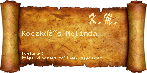 Koczkás Melinda névjegykártya